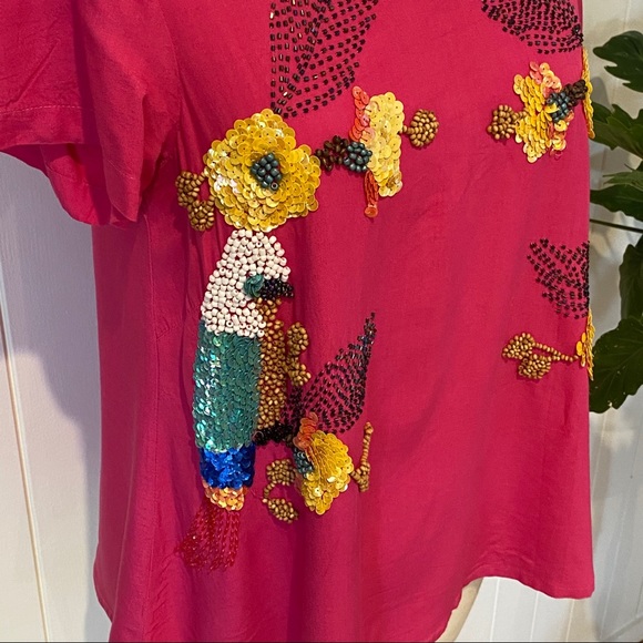 EBONY EVE | embroidered pink blouse - Picture 3 of 10